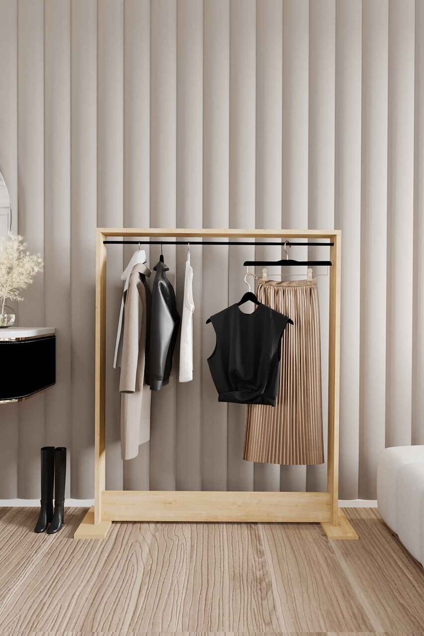 Cuier de perete, Hanah Home, Salvitor, 100x124x12 cm, Maro - imagine 5